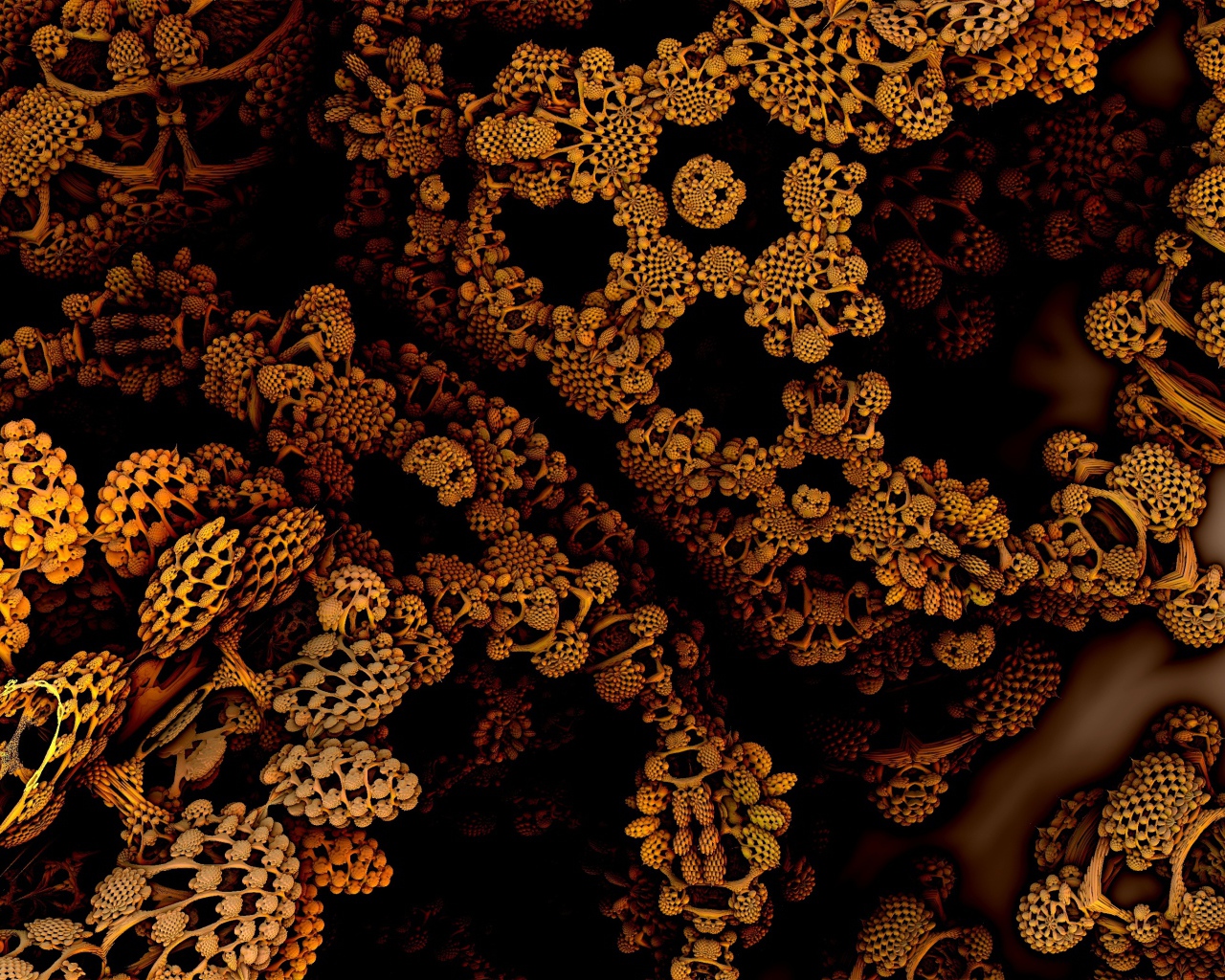 Необычный коричневый фрактальный рисунок