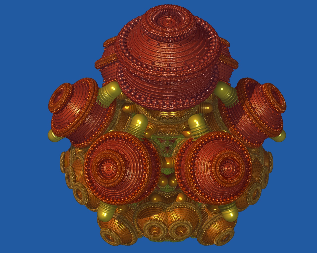 Необычный цифровой дизайн на голубом фоне