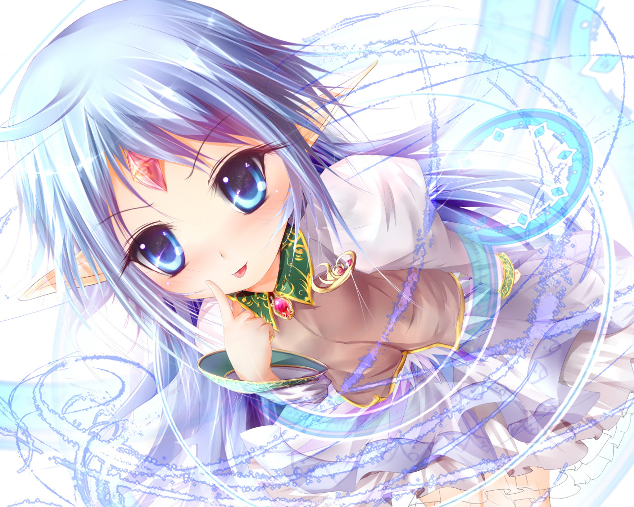 Голубоглазая красивая девушка аниме Rance