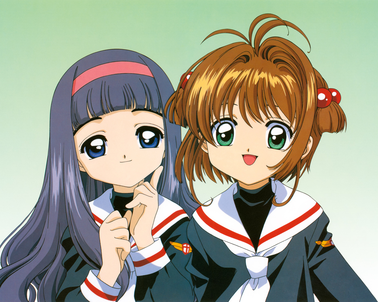 Две девушки из аниме Сакура - Собирательница Карт