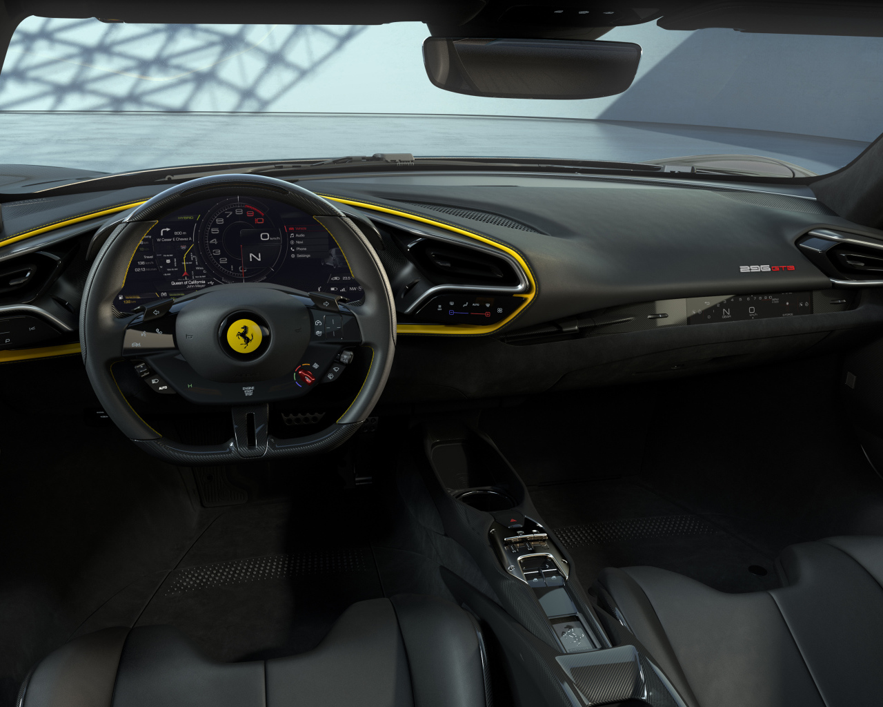 Салон автомобиля Ferrari 296 GTB Assetto Fiorano 2022 года