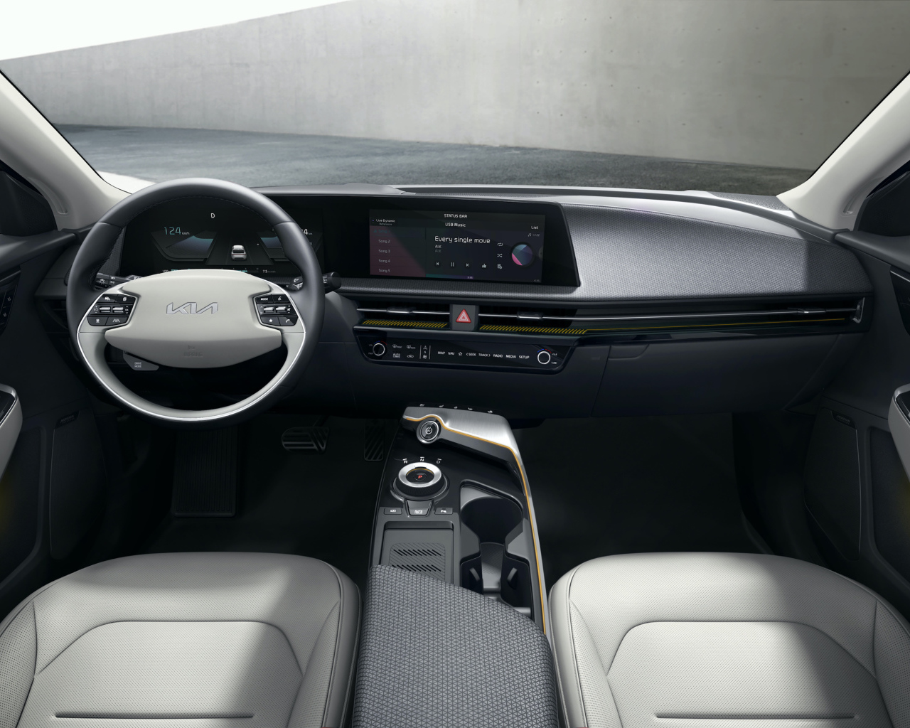 Салон автомобиля Kia EV6 2021 года