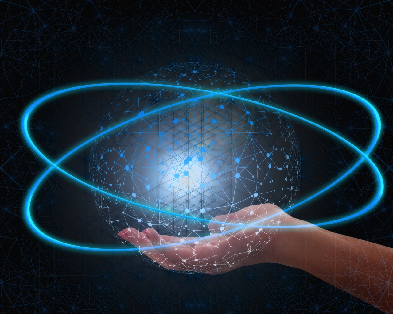 Всемирная паутина в неоновой сфере