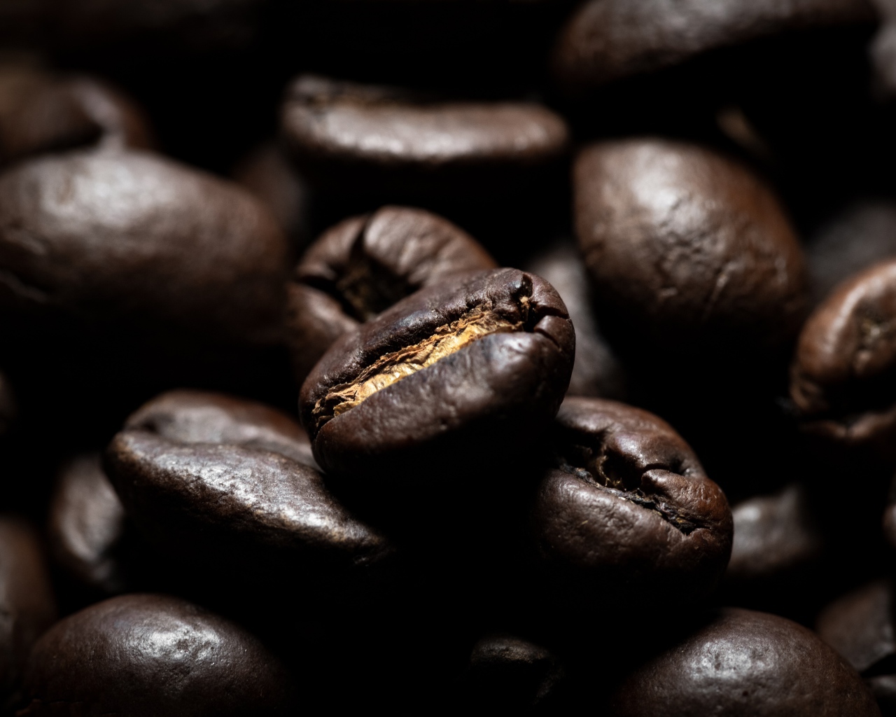 Жареные ароматные кофейные зерна 