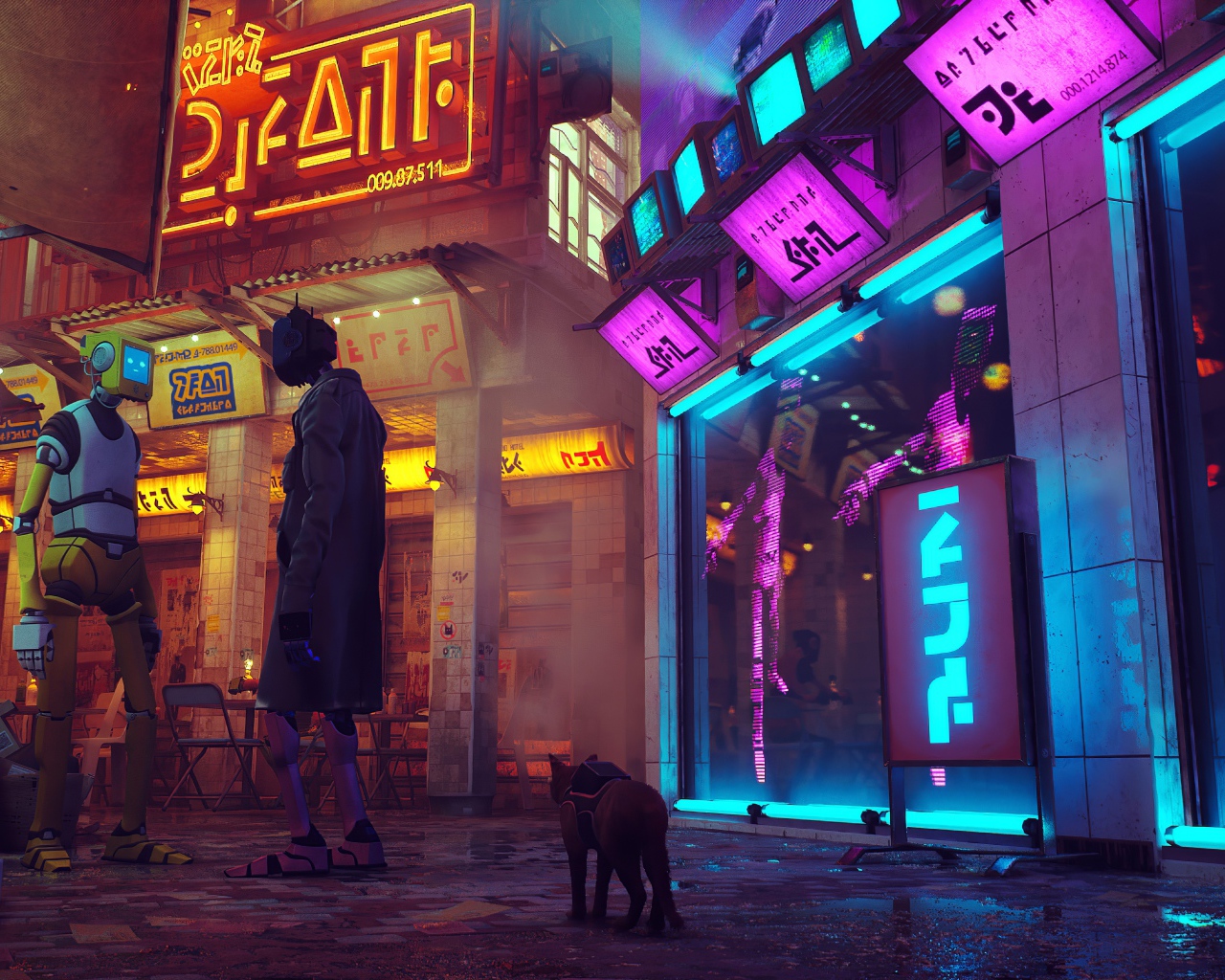 Кадр компьютерной игры Stray, 2021