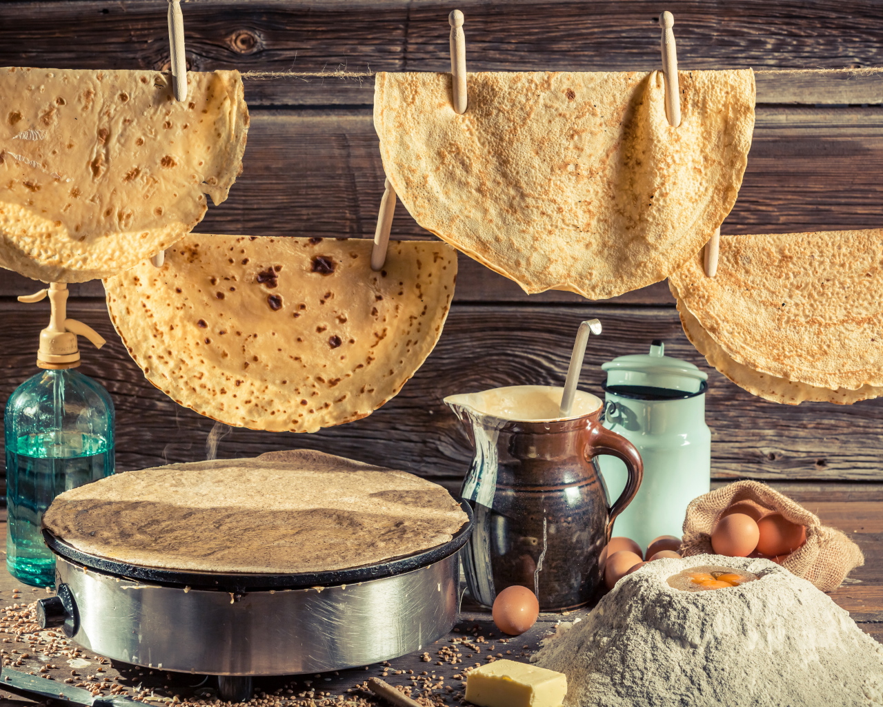 Заготовка блинов на Масленицу