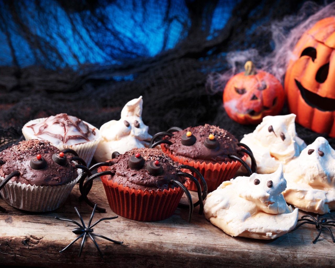 Страшные кексы на праздник Хэллоуин