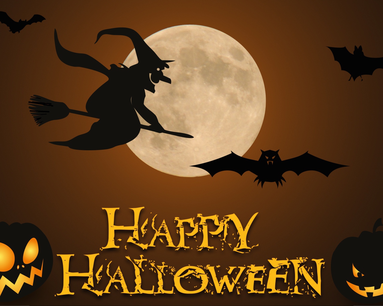 Страшная мистическая  открытка на праздник Хэллоуин