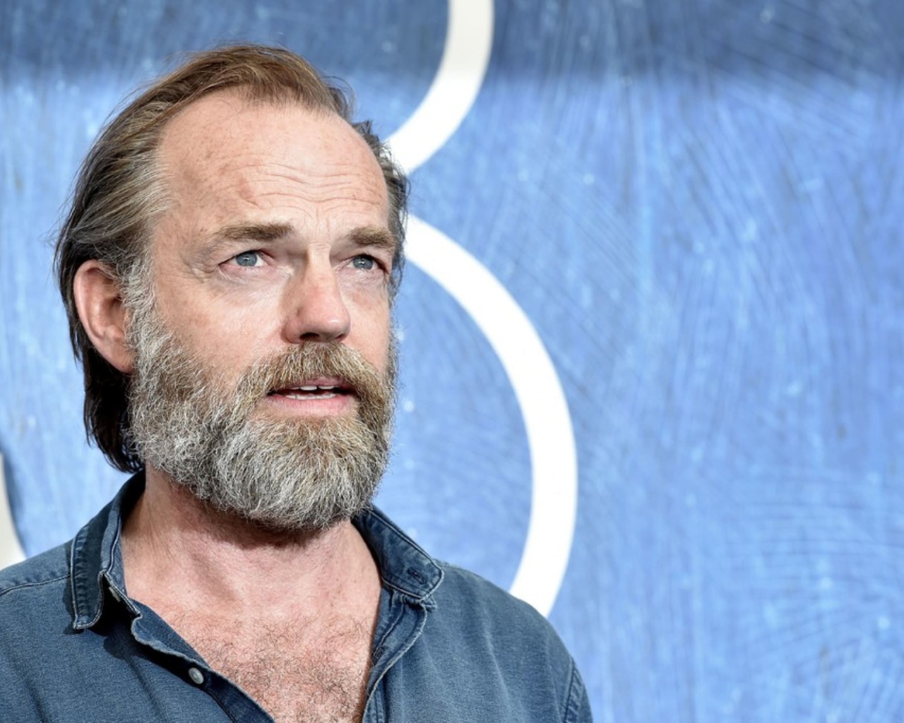 Бородатый мужчина, актер Хьюго Уивинг