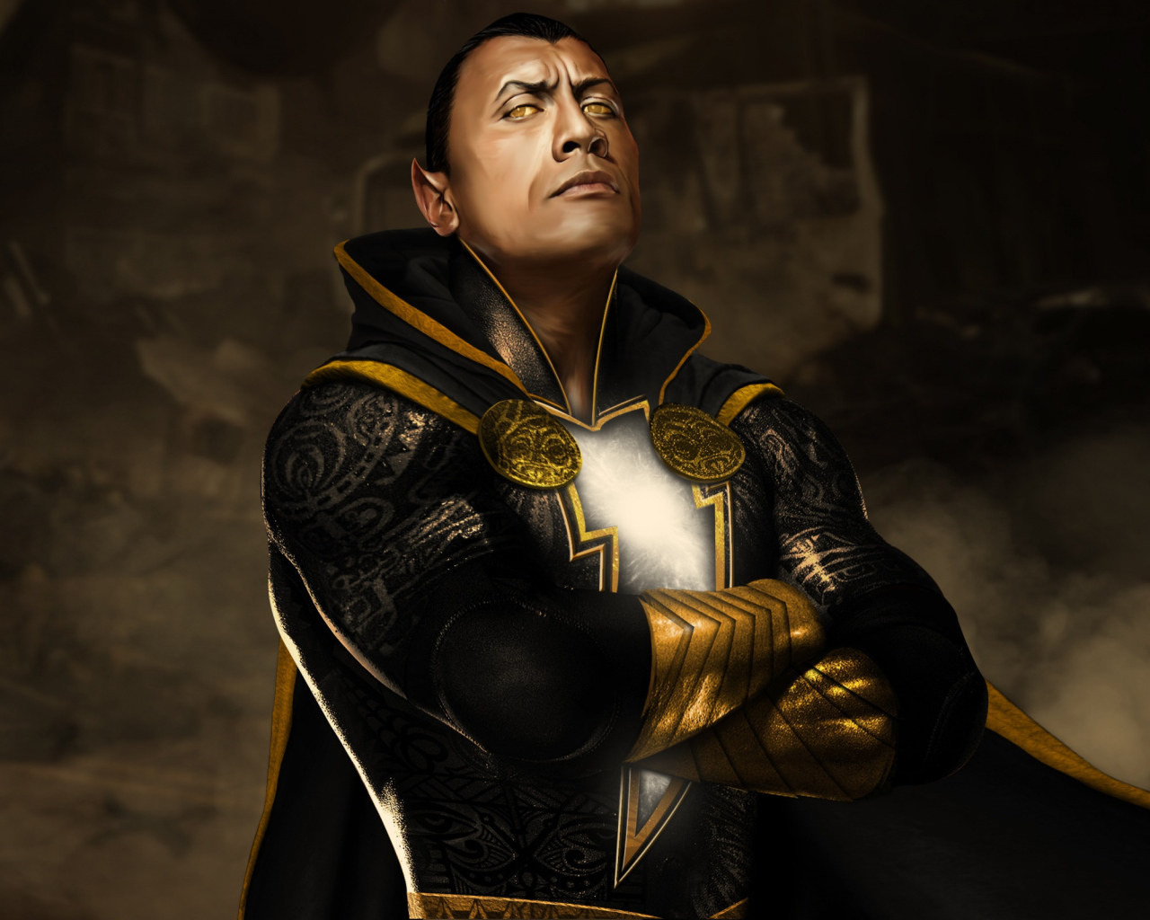 Актер Дуэйн Джонсон в фильме Чёрный Адам, 2022