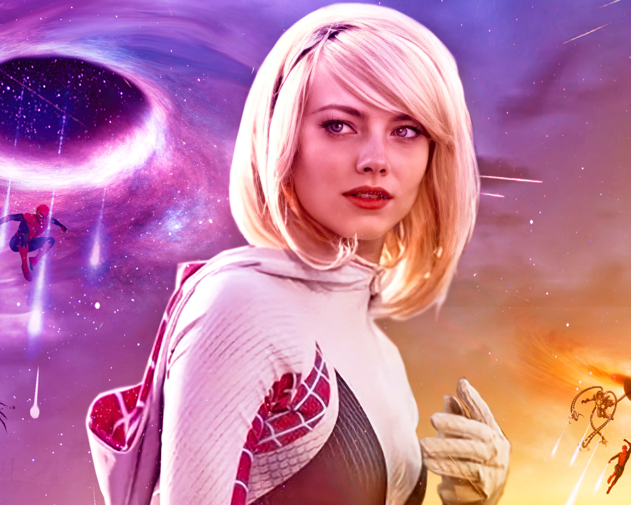 Актриса Эмма Стоун в новом фильме Человек-паук: Нет пути домой, 2021