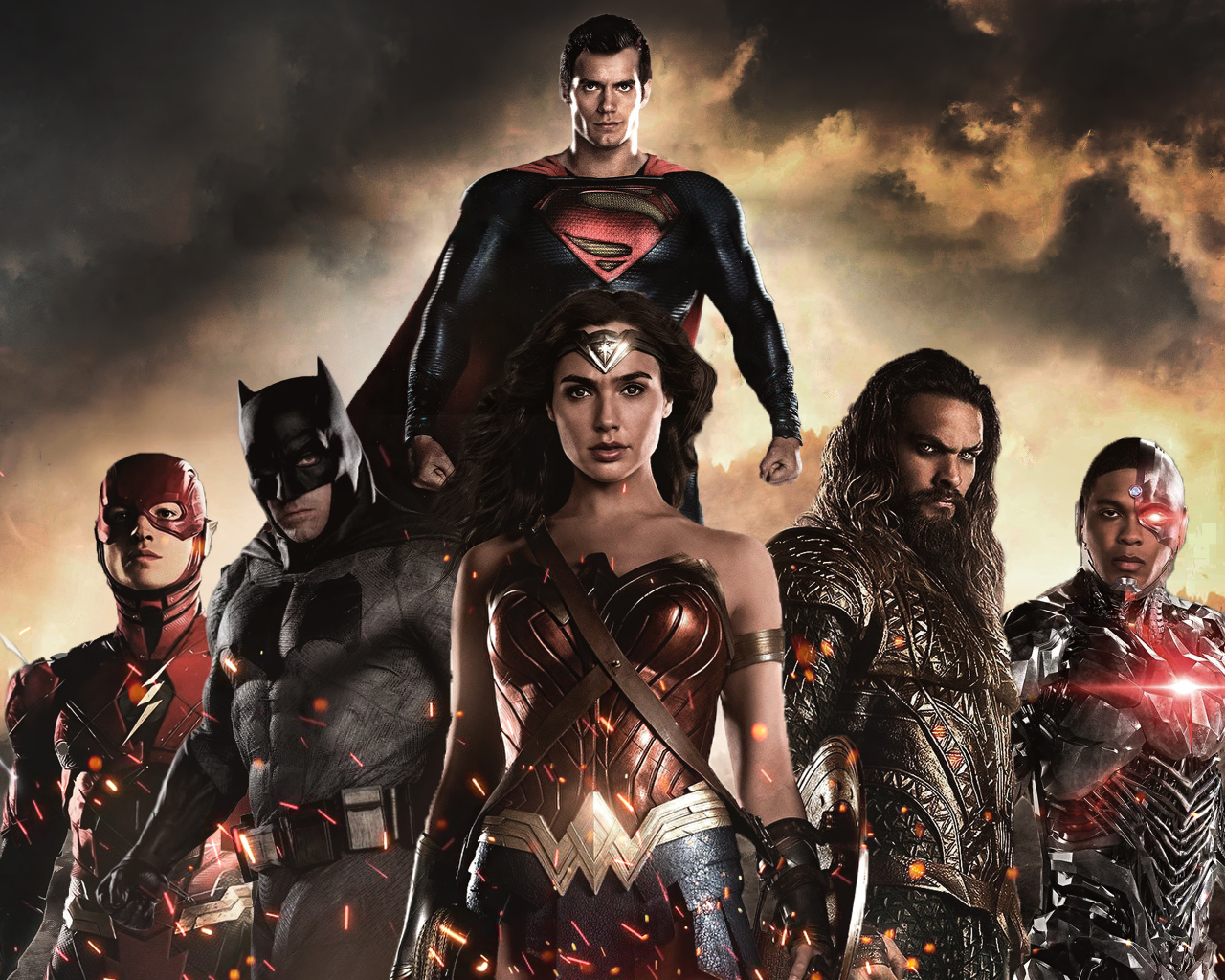 Крутой супергеройский постер фильма  Лига справедливости Зака Снайдера, 2021