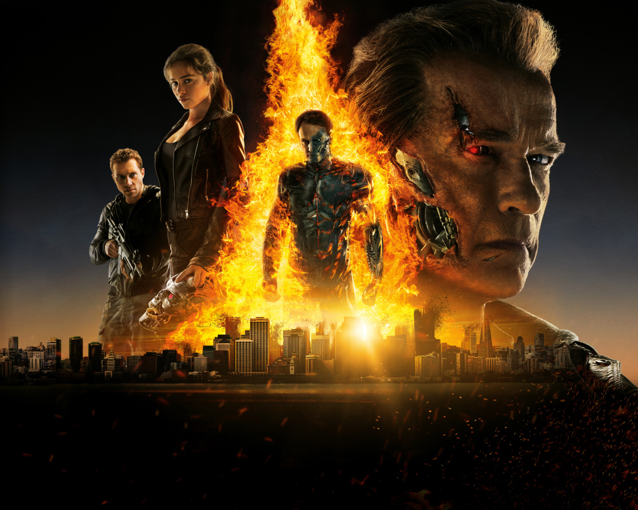 Яркий постер фильма Терминатор: Генезис