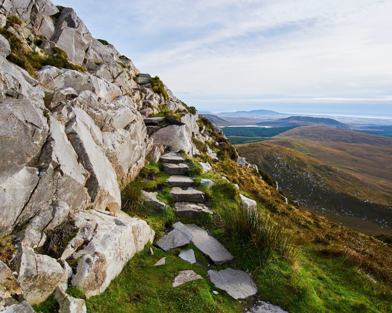 Stone path to the mountains
