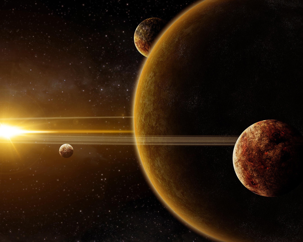 Планеты солнечной системы на орбите