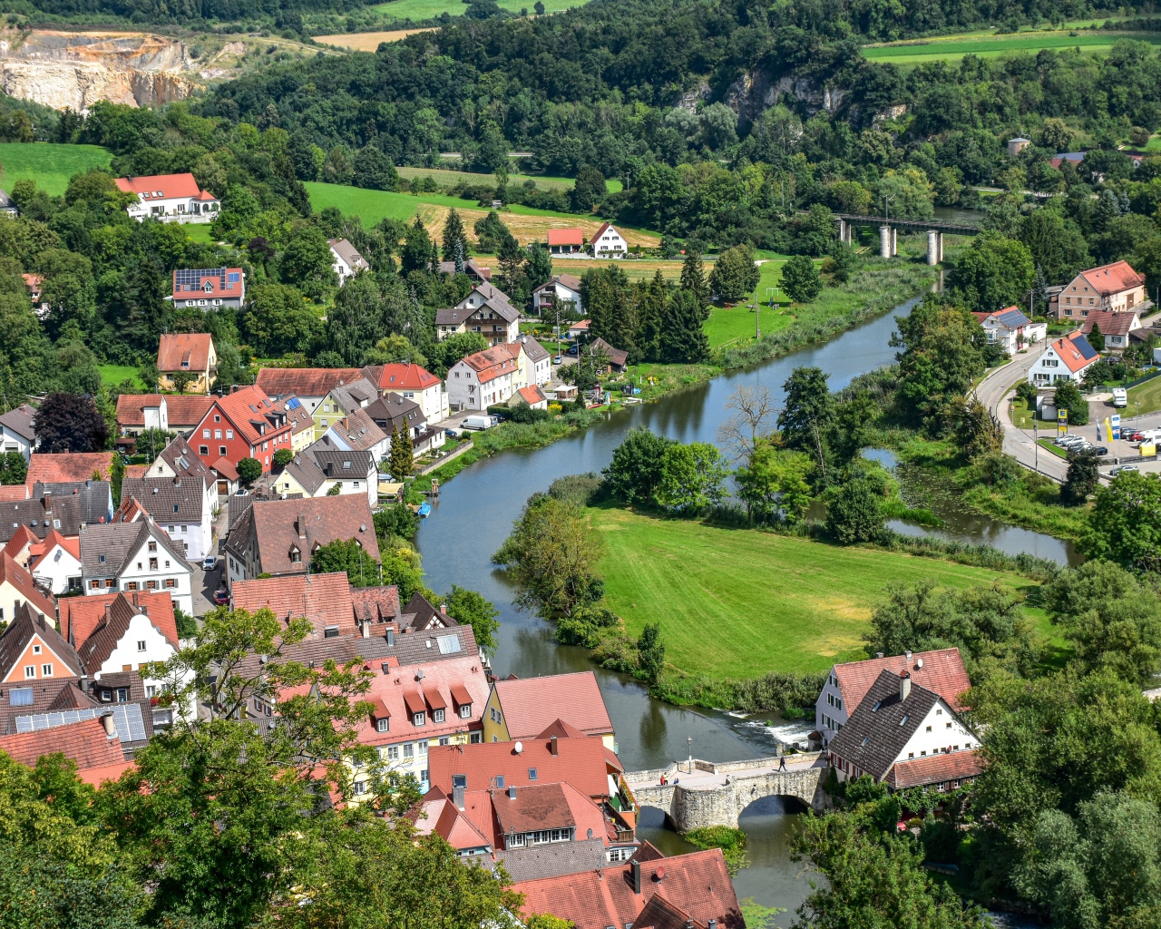 Вид на город Гамбург,  Германия