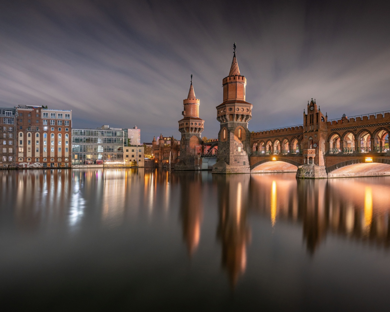 Старинный мост Обербаумбрюкке через мост, Германия