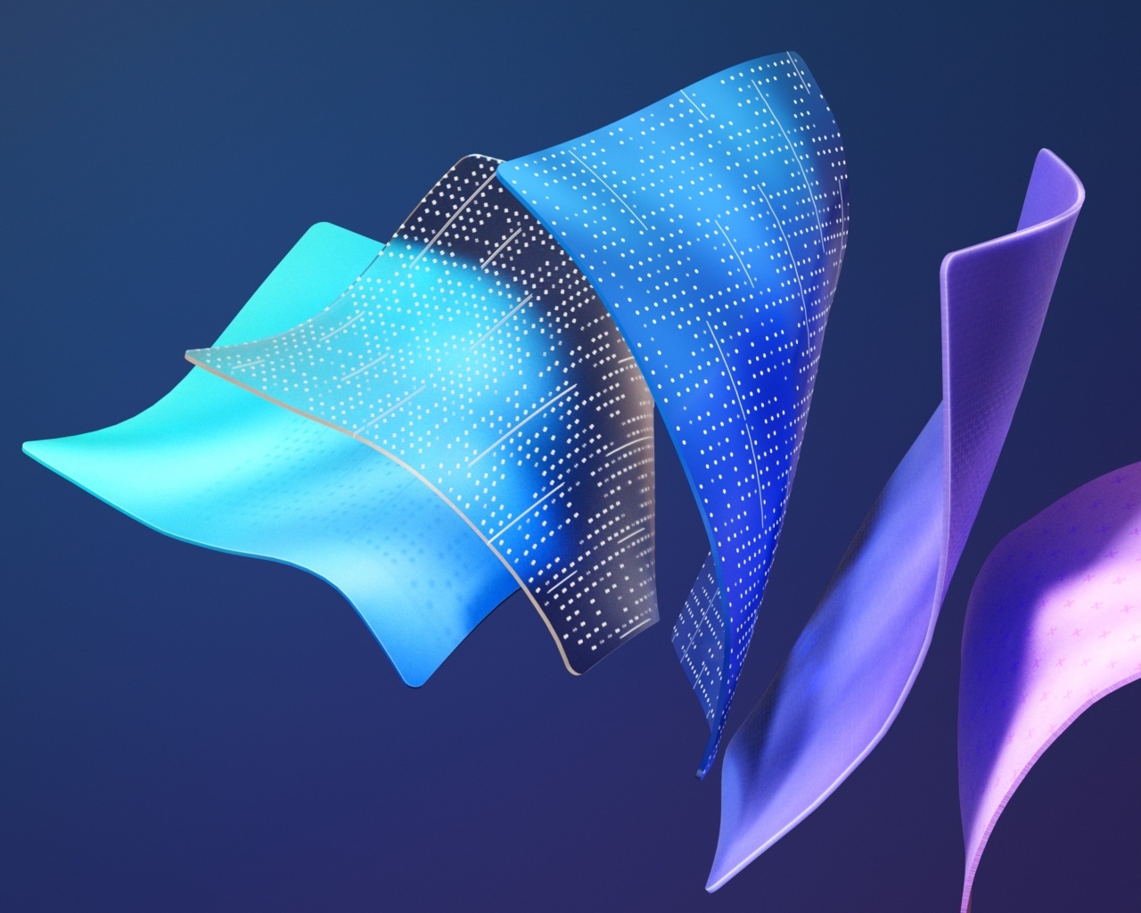 Рисунок 3д для  Windows 11 на синем фоне