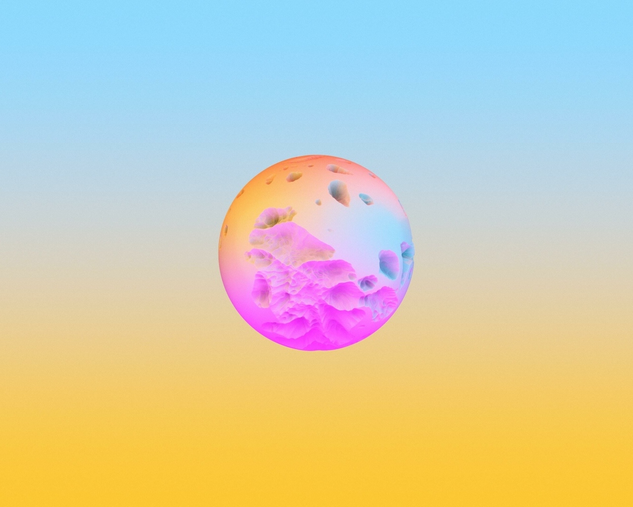 Шар на разноцветном ярком фоне