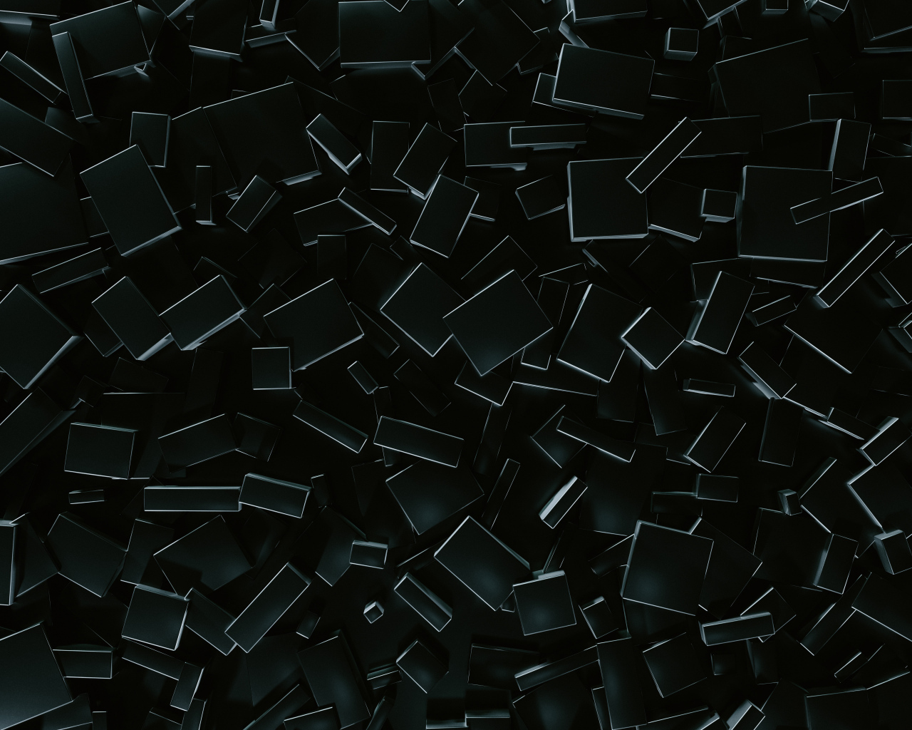 Черные абстрактные кубы крупным планом