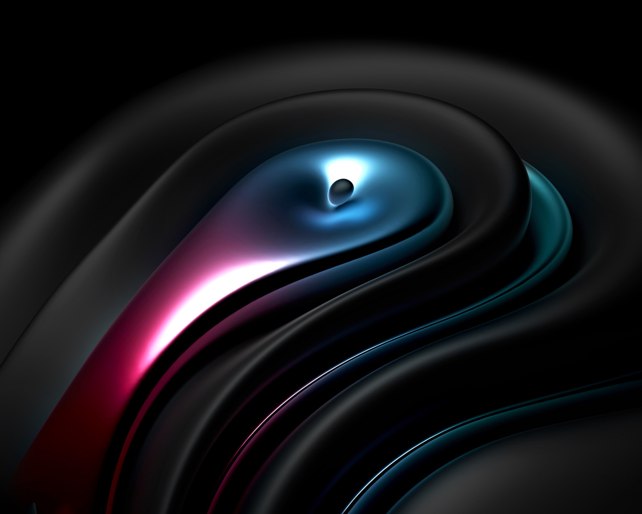 Черный абстрактный узор с синими вставками