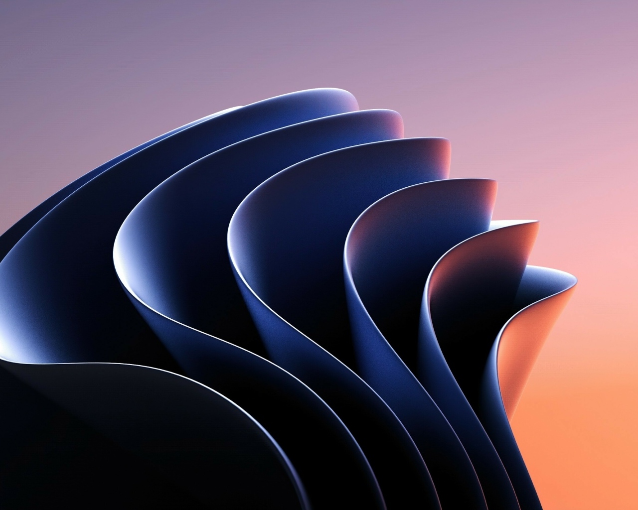 Черные абстрактные волны на розовом фоне