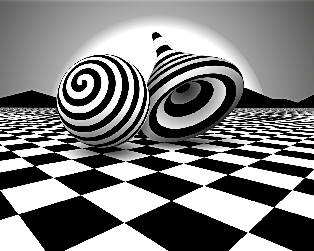 Черно-белые фигуры оптической иллюзии