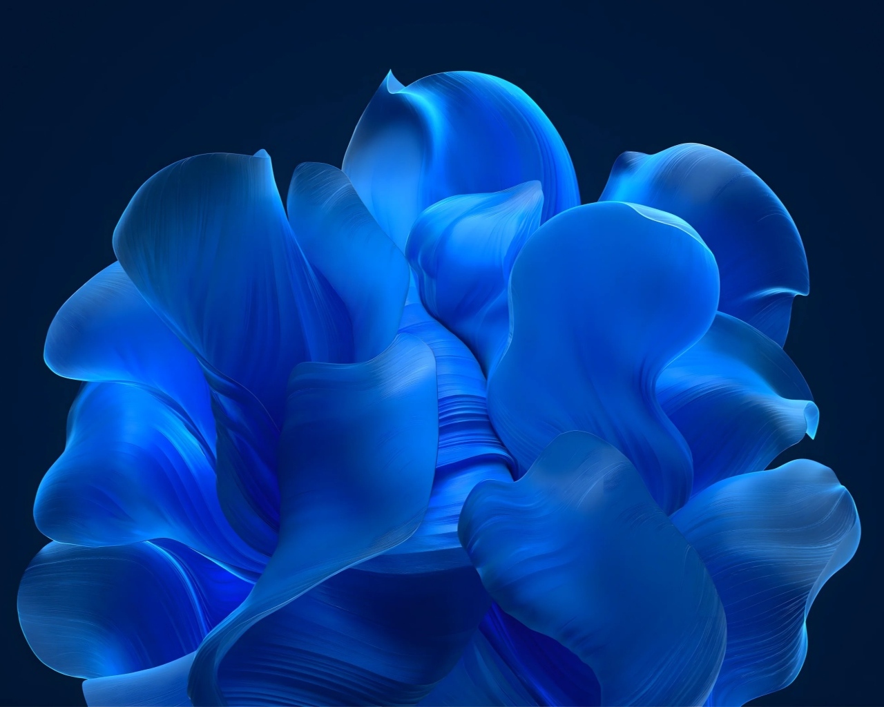 Голубой абстрактный цветок обои для  Windows 11