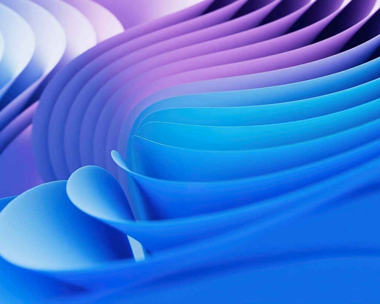 Голубые и сиреневые абстрактные волны