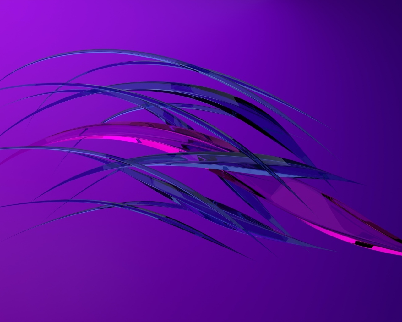 Синие и сиреневые волны на фиолетовом фоне