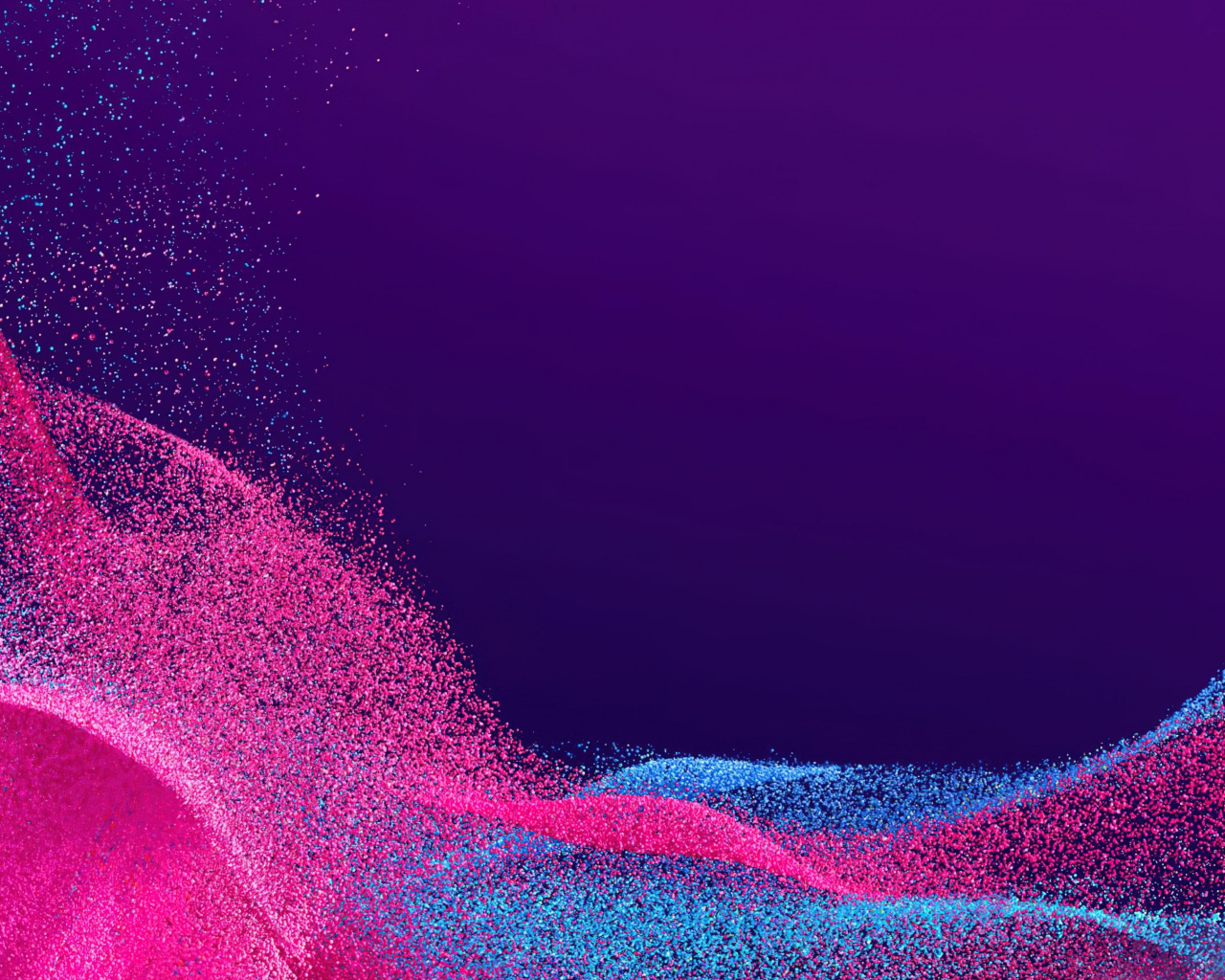 Голубой и розовый песок на фиолетовом фоне
