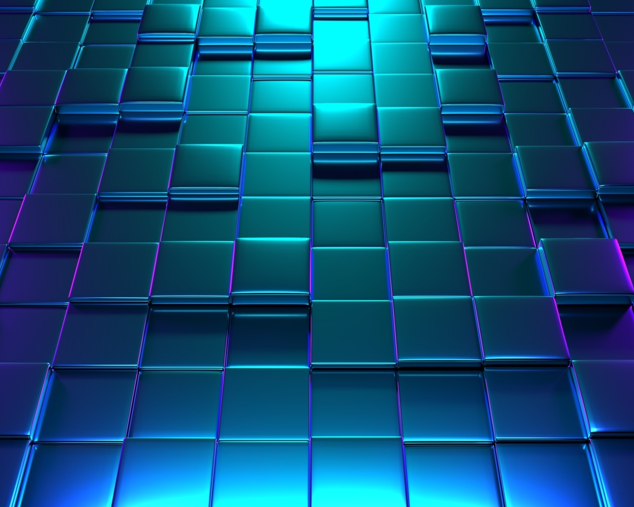 Голубые стальные 3д кубы