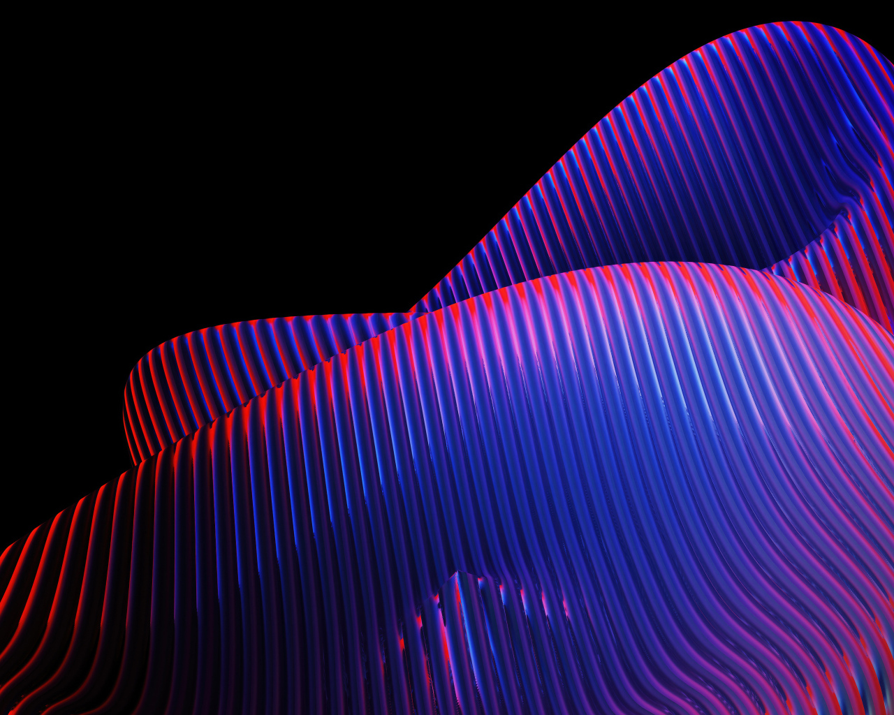 Красочные абстрактные 3д формы на черном фоне