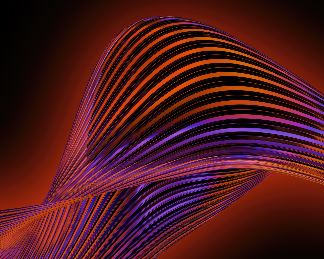 Красочные волновые 3д линии на коричневом фоне