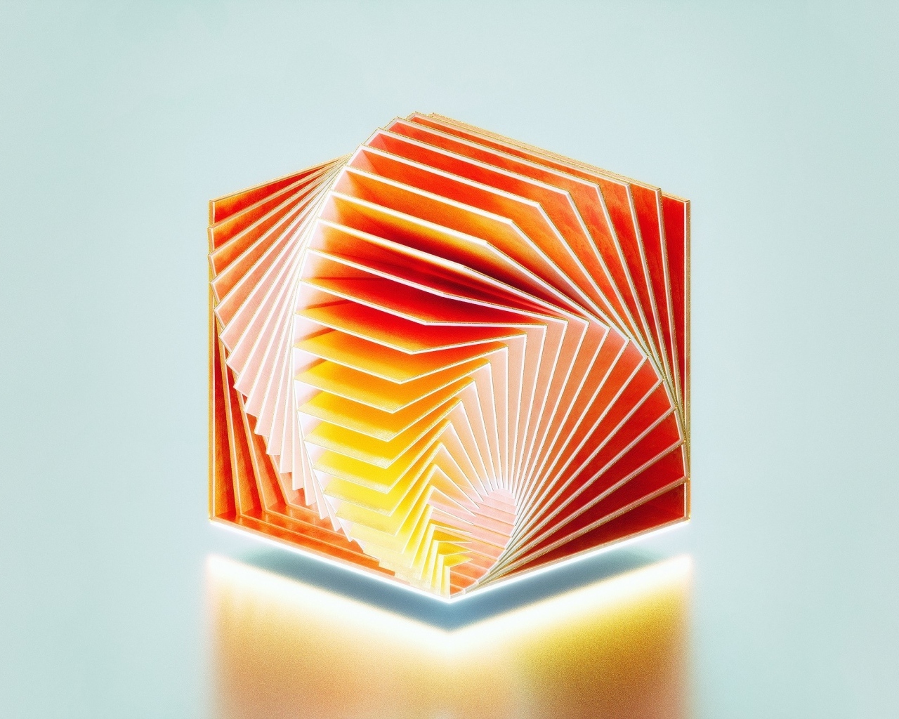 Куб 3д на сером фоне