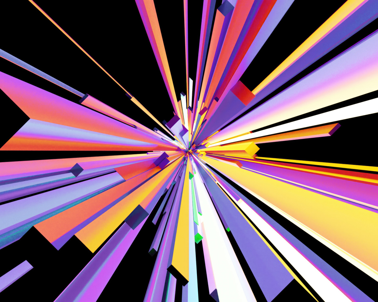 Динамические разноцветные геометрические 3д фигуры