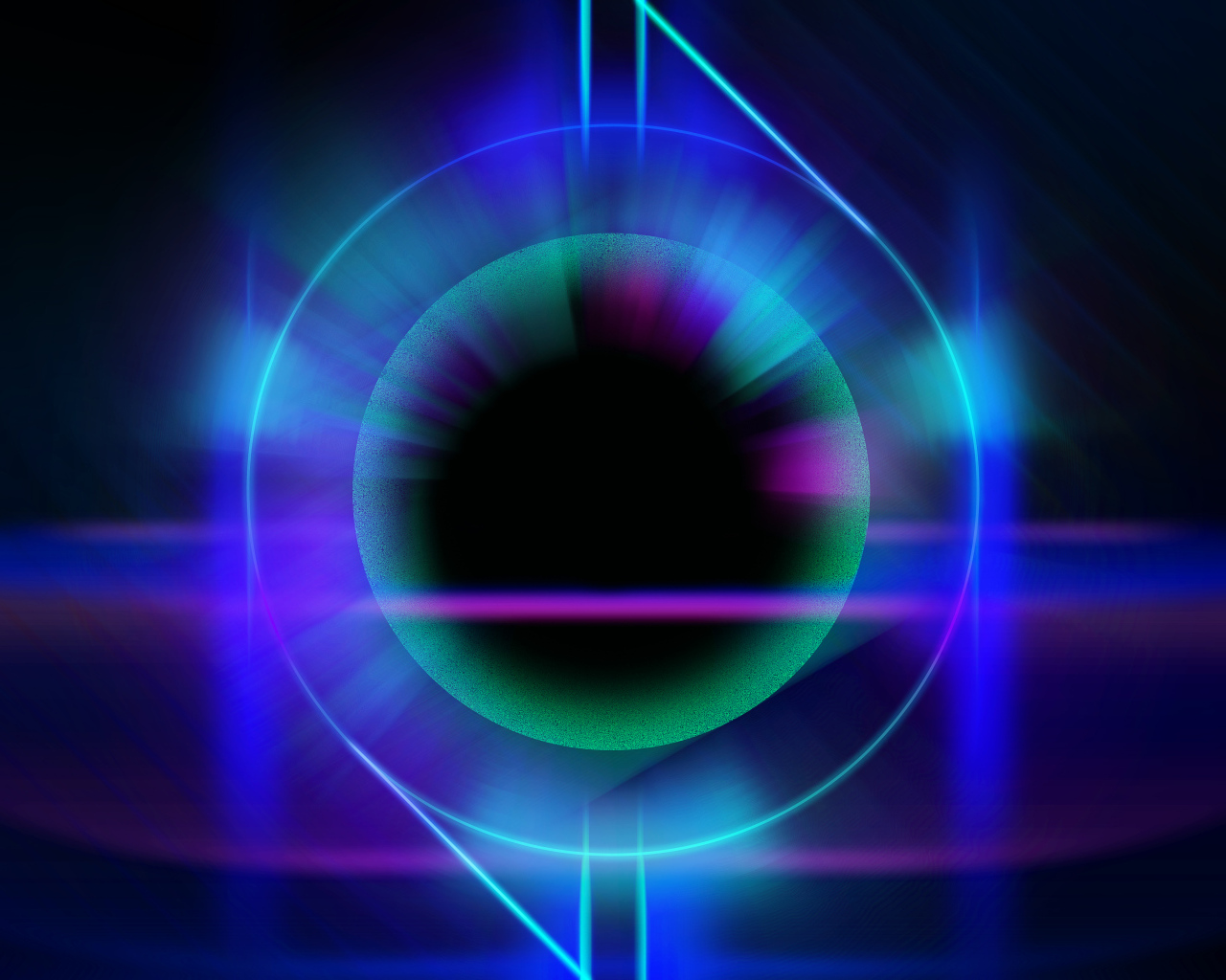 Светящийся неоновый абстрактный круг