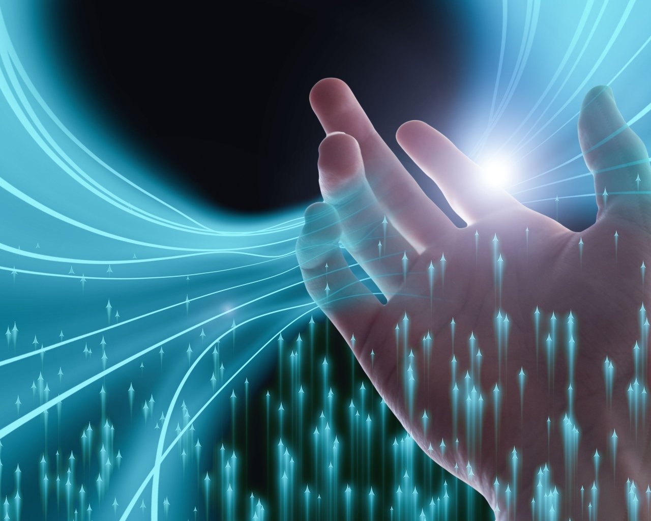 Рука ловит нейронные волны 