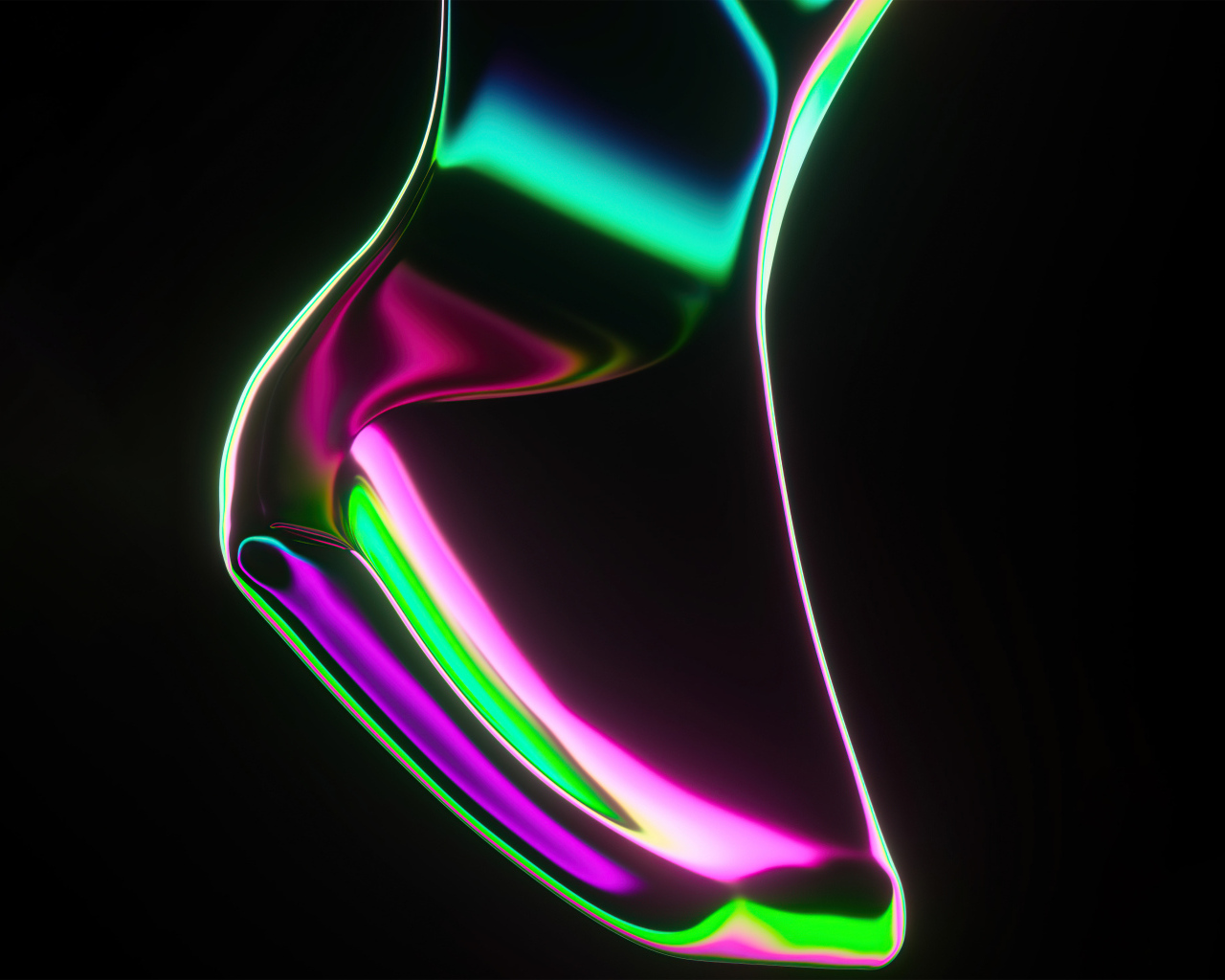 Разноцветный узор на черном фоне