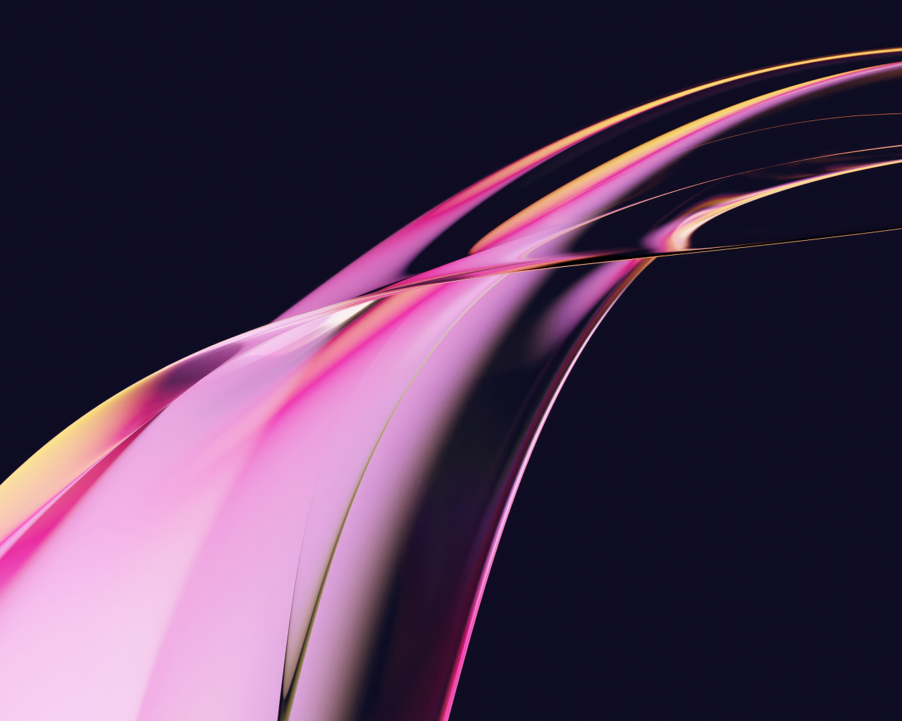 Розовый абстрактный лепесток на черном фоне