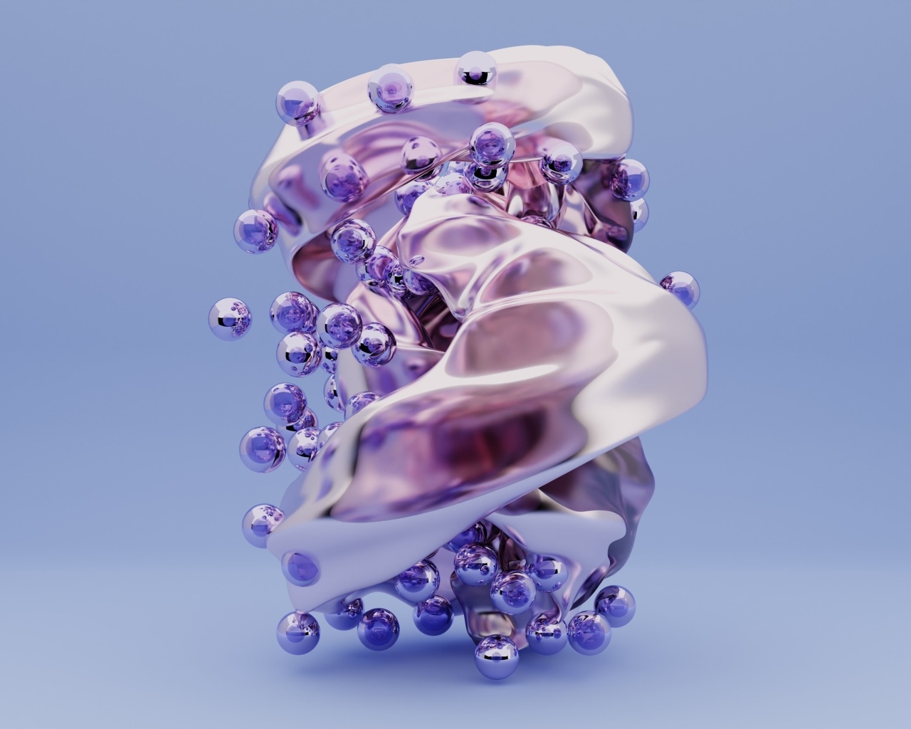 Плазма с шариками на голубом фоне 3д графика