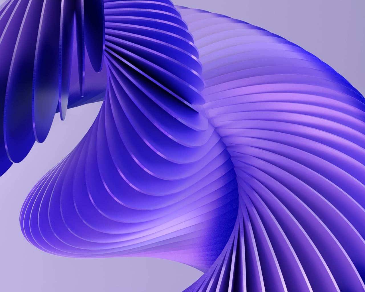 Фиолетовая волнистая спираль на сером фоне