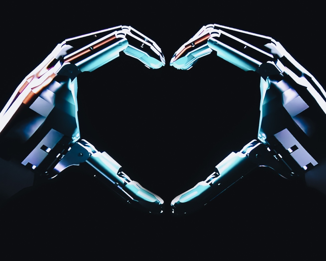 Робот делает сердце руками