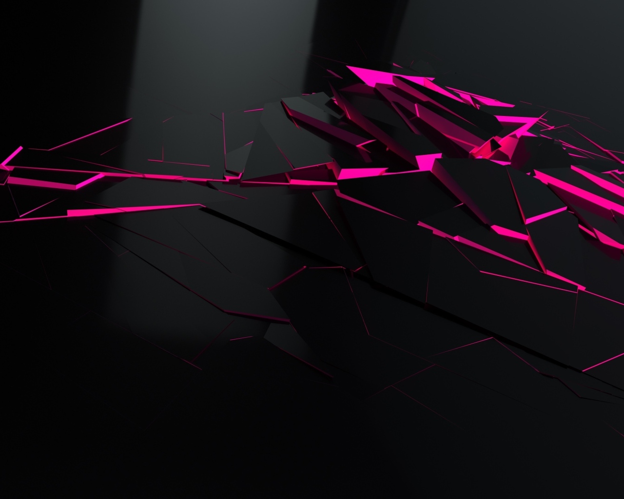 Осколки разбитого черного стекла 3д графика