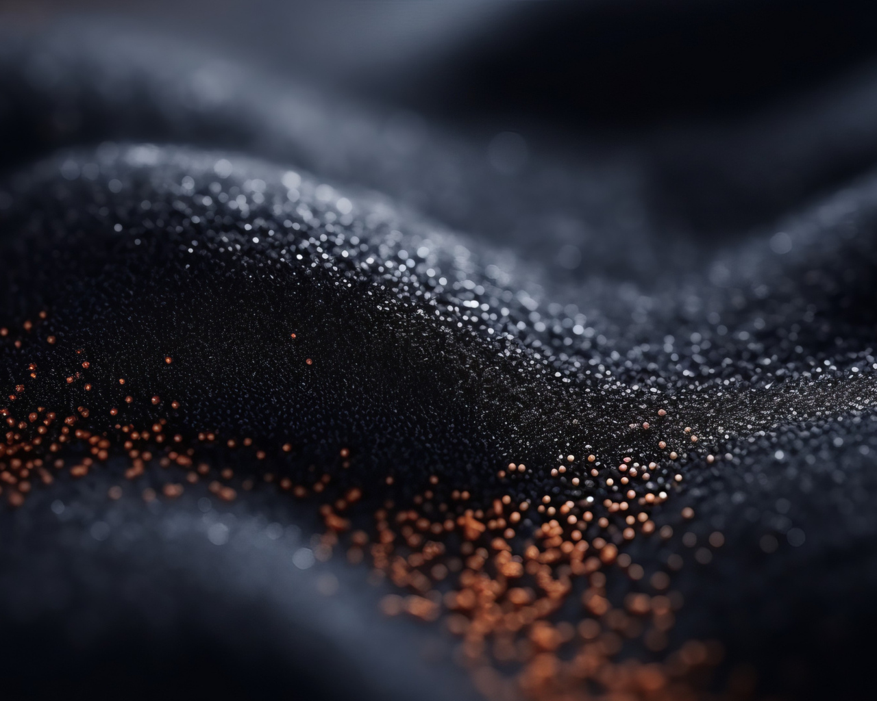 Блестящий абстрактный черный песок