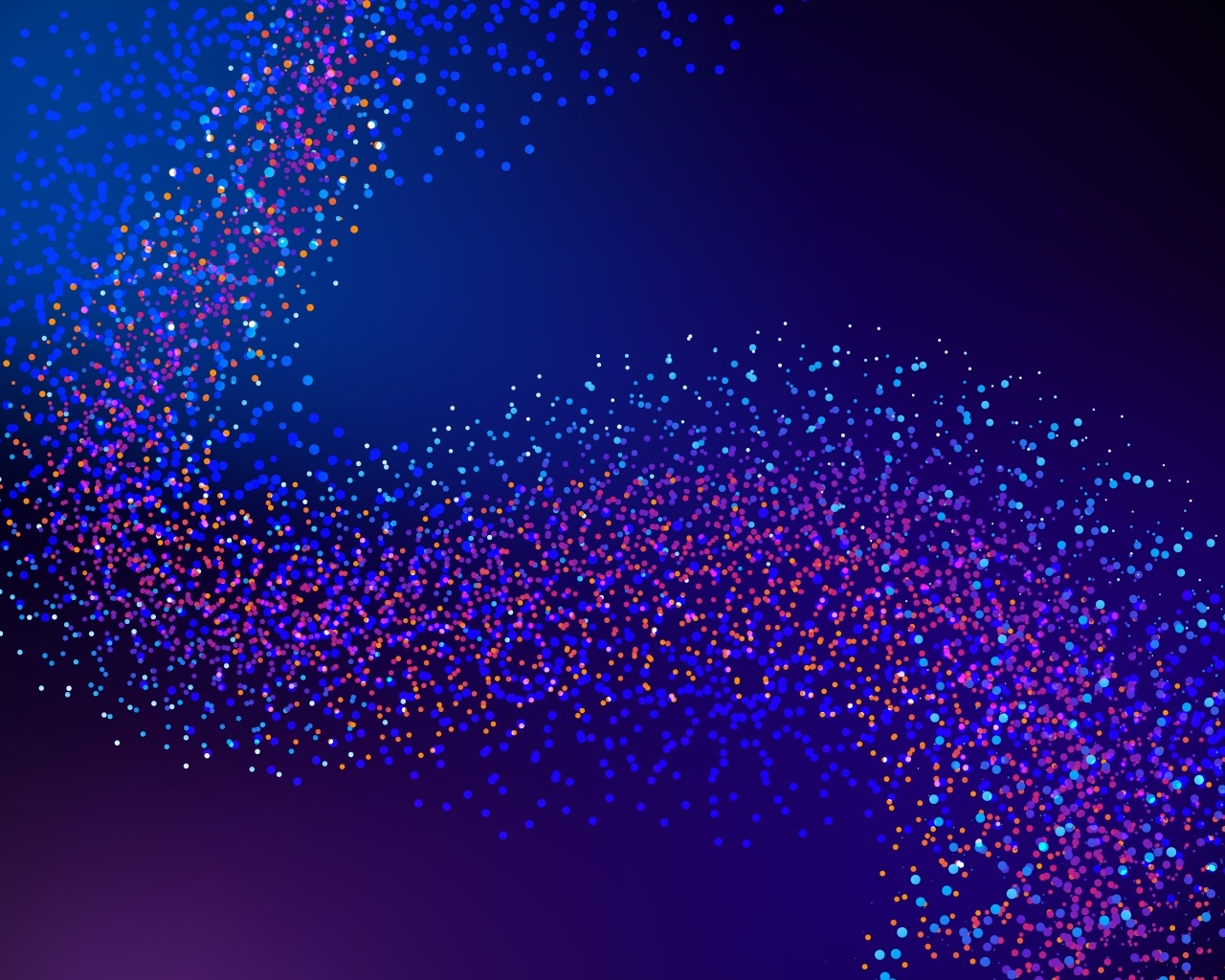 Звездная неоновая пыль на синем фоне