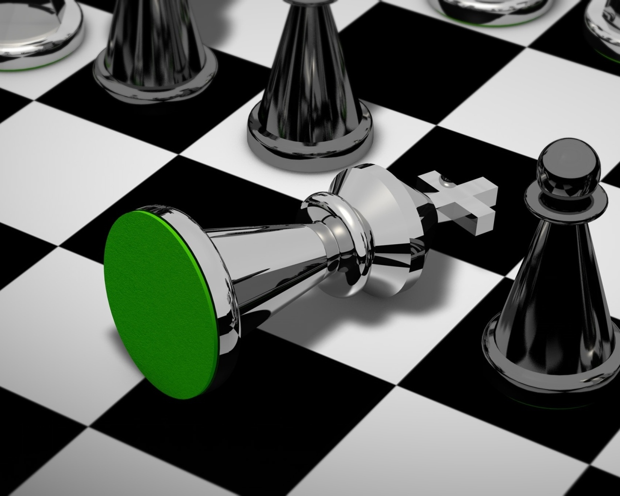 Стальные шахматы 3д на доске