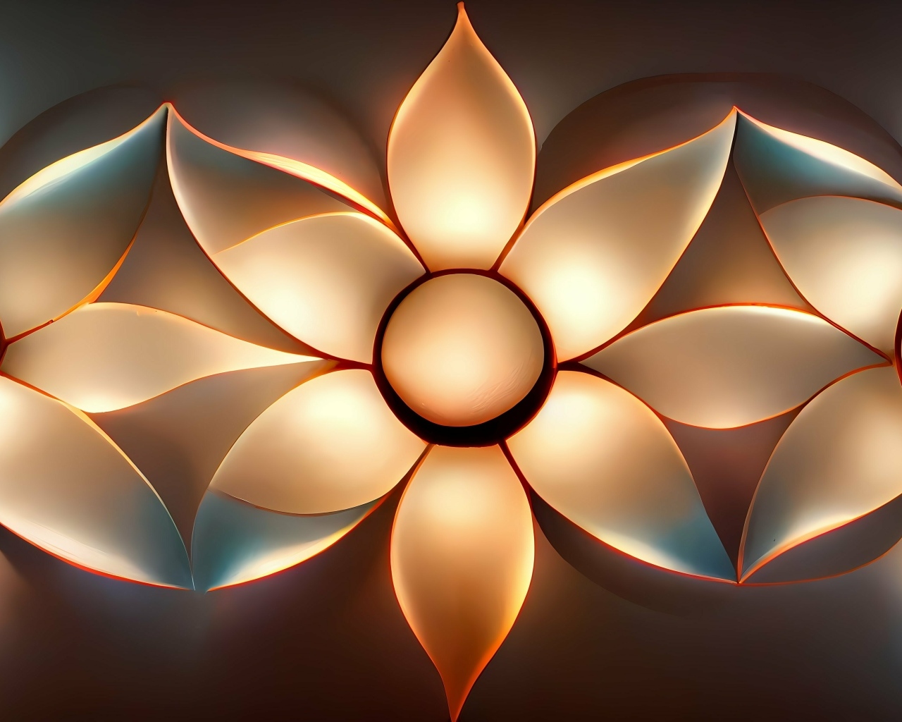 Три ярких абстрактных цветка