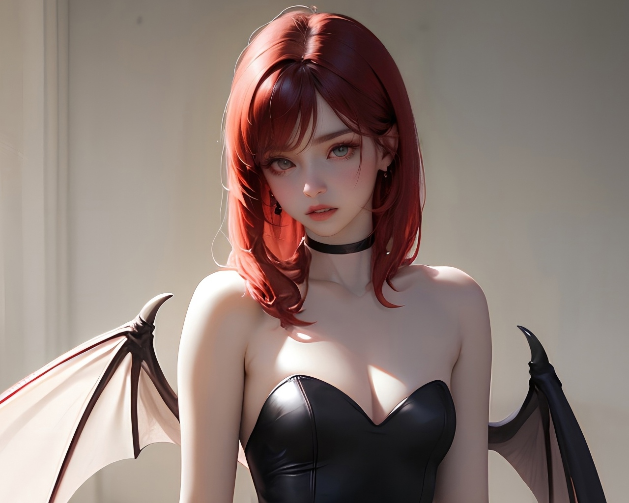 Девушка аниме с крыльями 