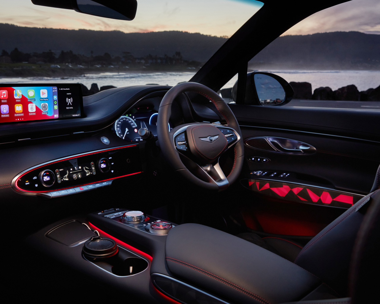 Кожаный салон автомобиля Genesis GV70 3.5T AWD 2023